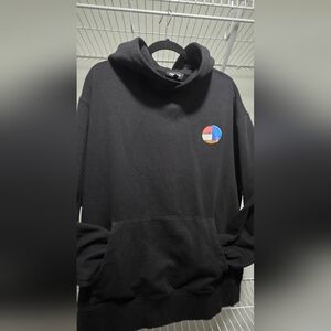 Express Black Hoodie with Multicolor Patch